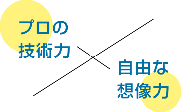 プロの技術力×自由な発想力